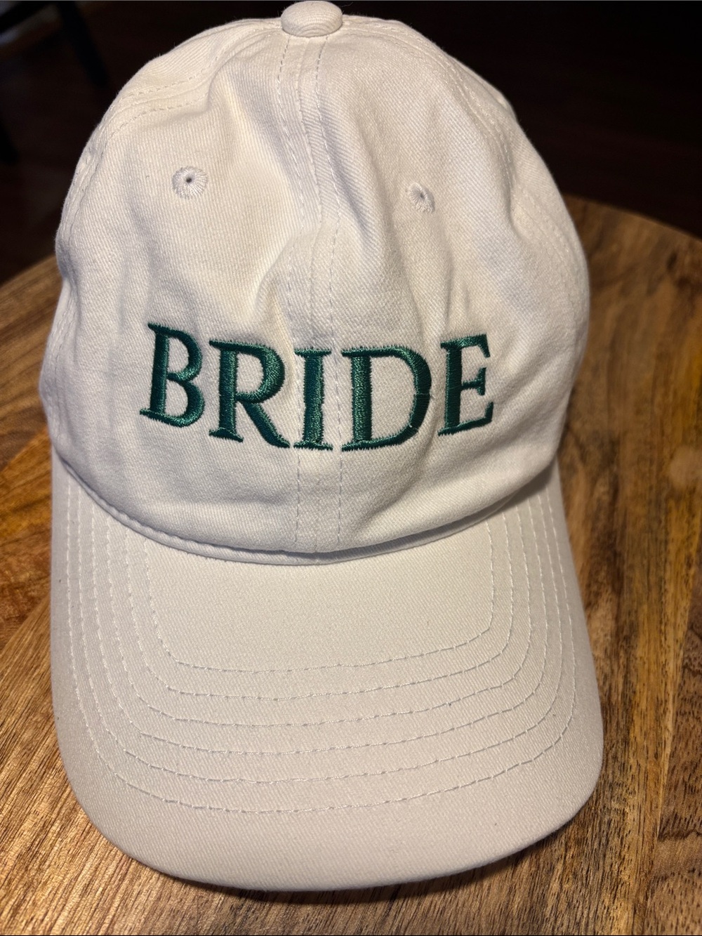 BRIDE Embroidered White Baseball Cap NWOT